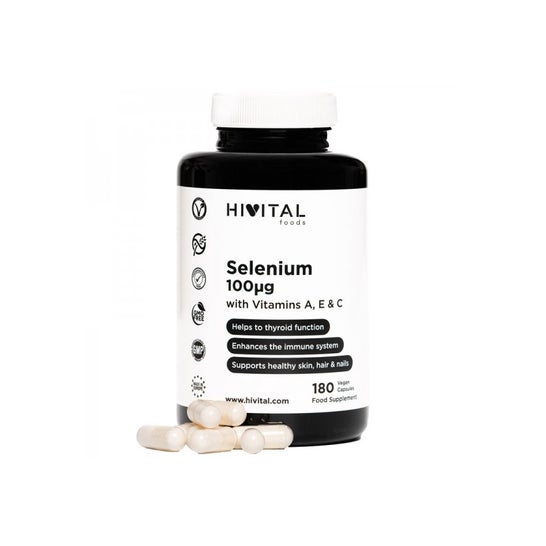 Hivital Foods Selenium 100 mcg 180 caps