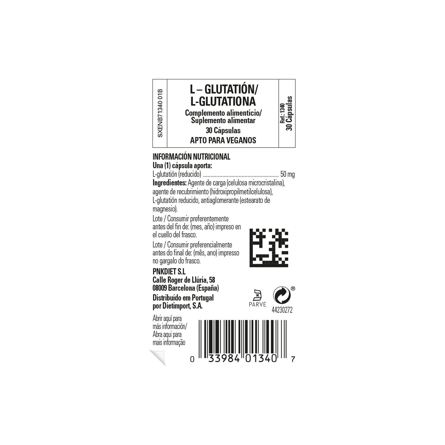 Solgar L-Glutatión Reducido 50mg 30caps