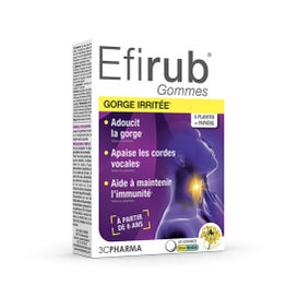 3C Pharma Efirub Gomas Irritación de Garganta 24 Gummies