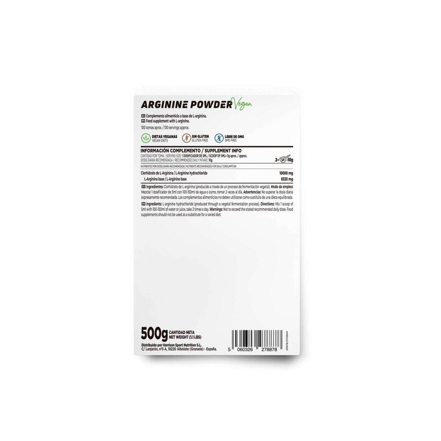 HSN L-Arginina HCL en Polvo 500g