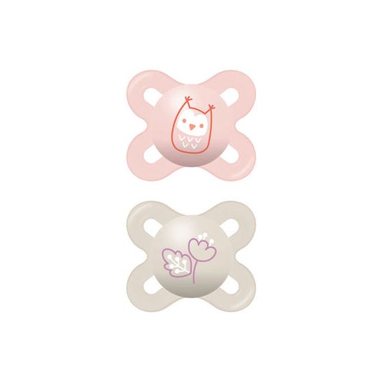 MAM Chupete Start Nano Silicona 0-2 M Rosa 2 uds