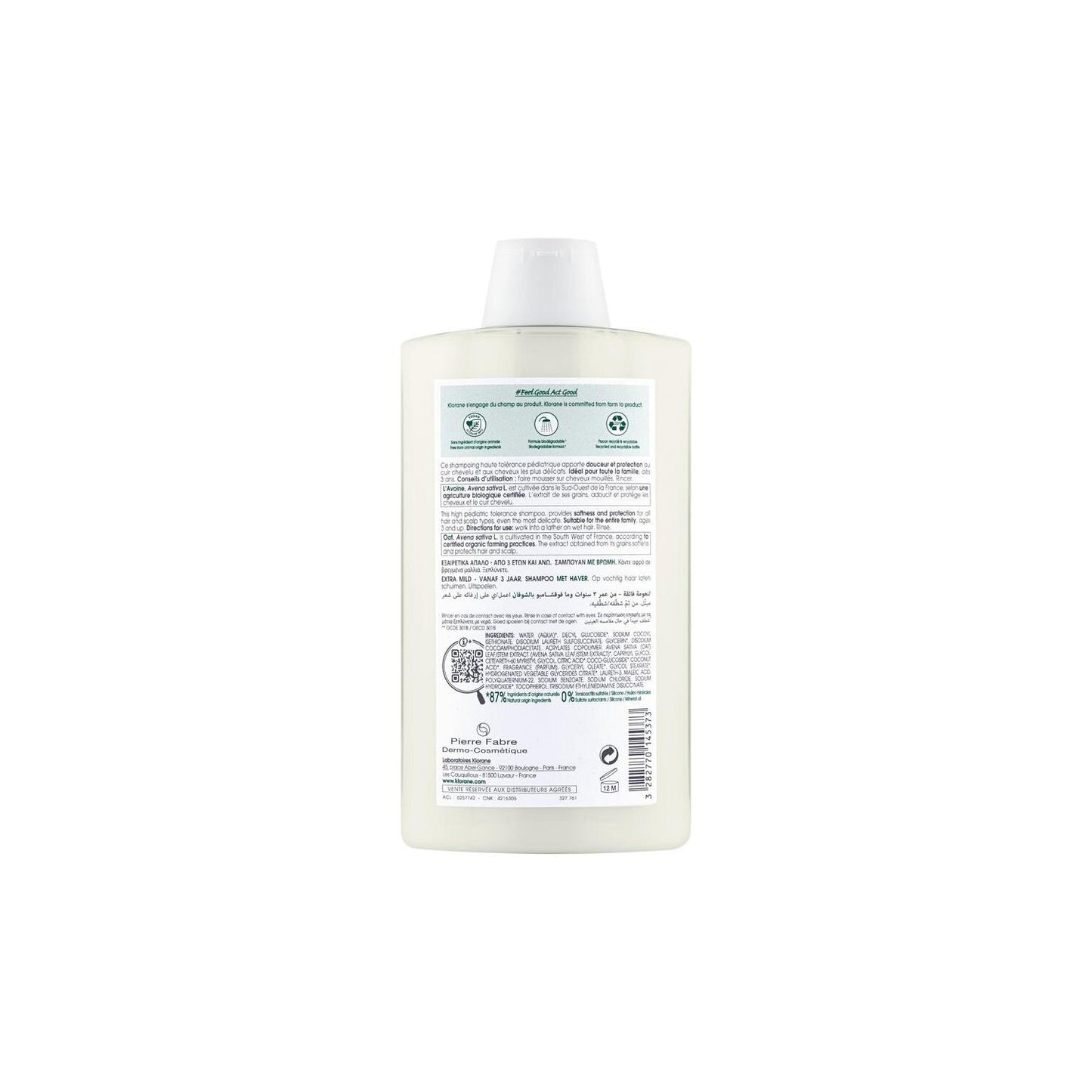 Klorane Champú a la Leche de Avena 400ml