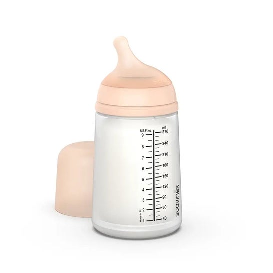 Suavinex Biberón Zero Zero Anticólico Flujo Medio 270ml +3m 1ud