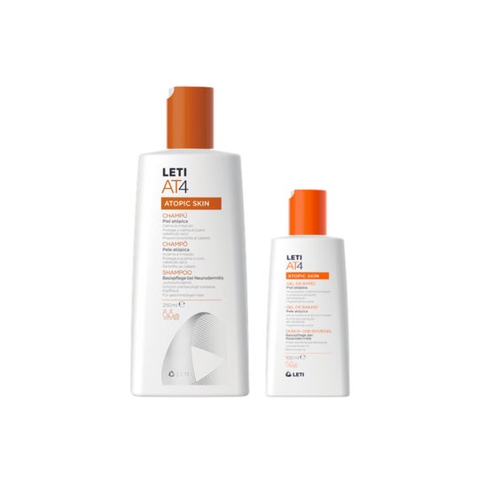 Leti AT4 Atopic Skin Champú 250 ml + Gel de Baño 100 ml
