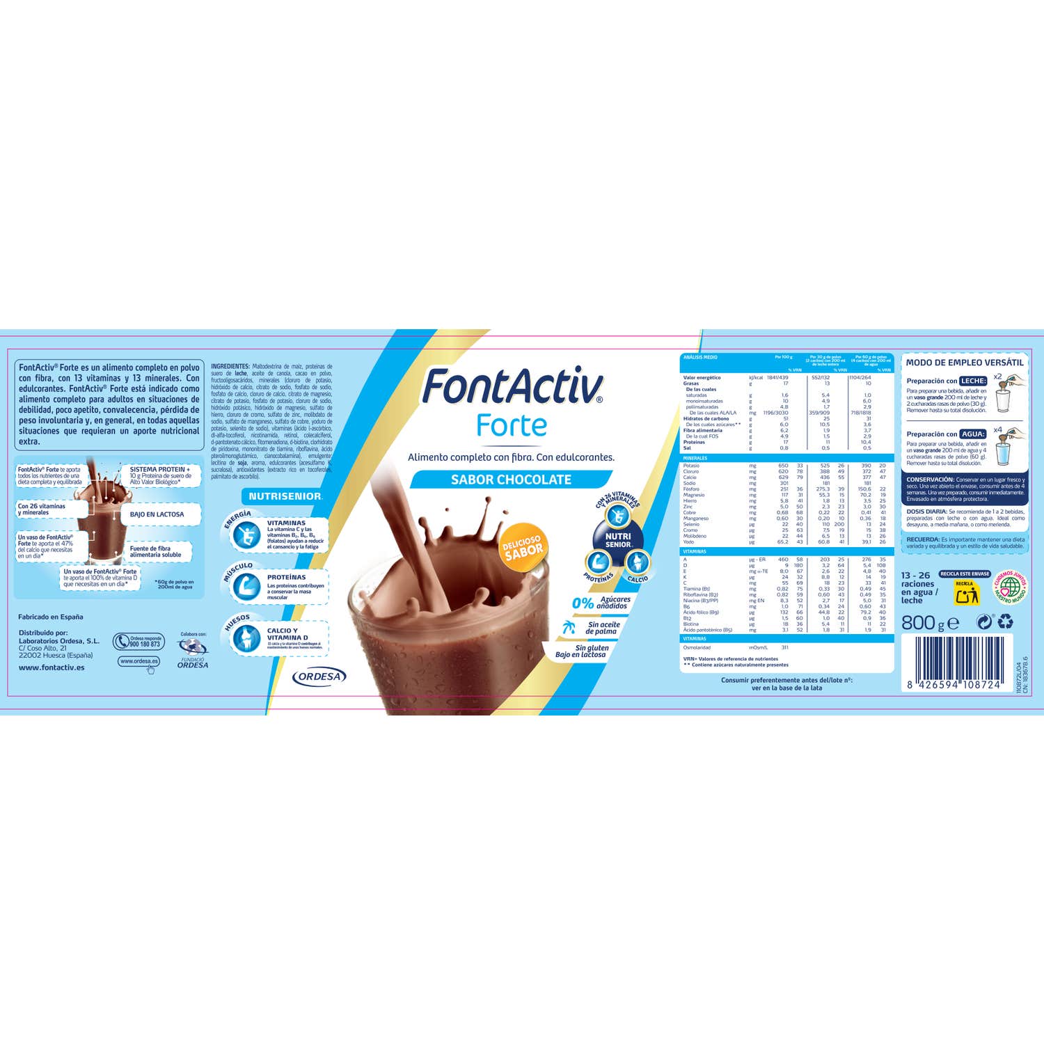 FontActiv Forte Chocolate 2x800g