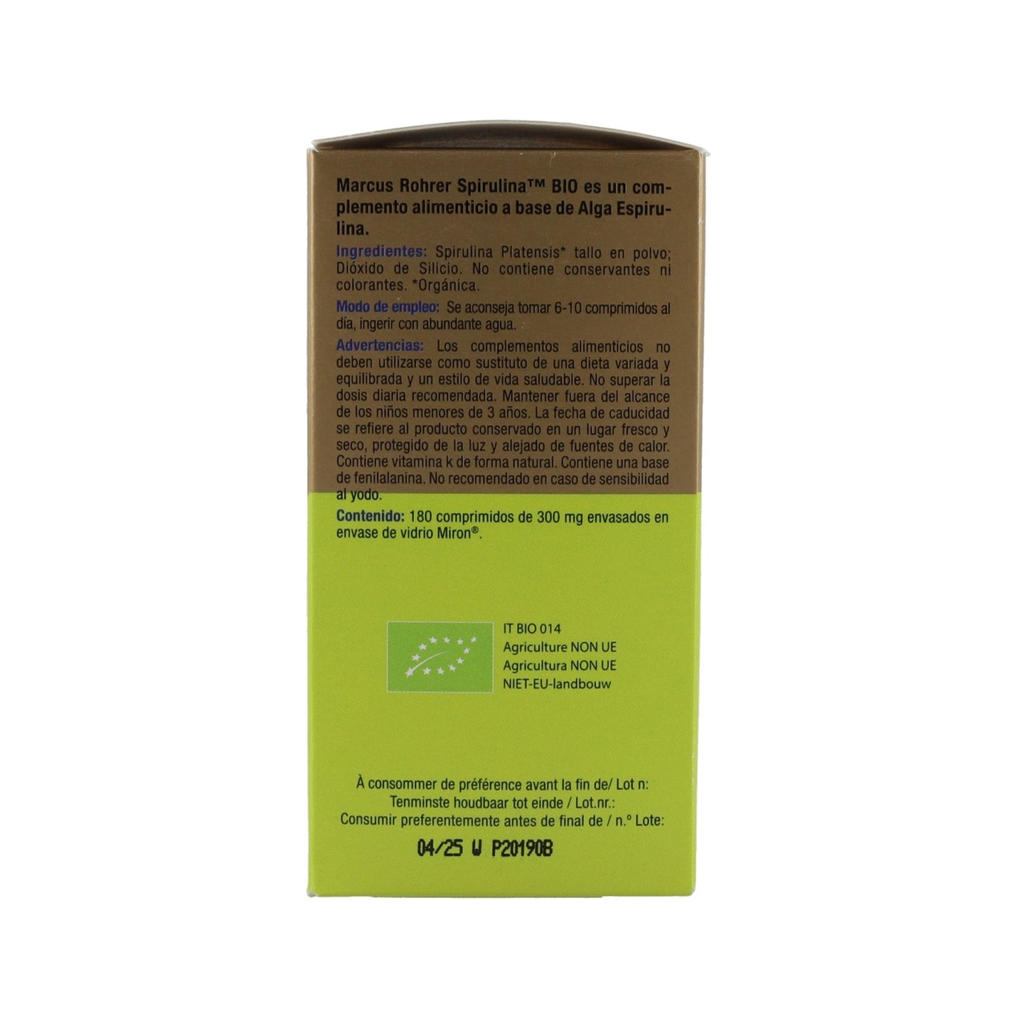 Marcus Rohrer Bio Espirulina 180 caps