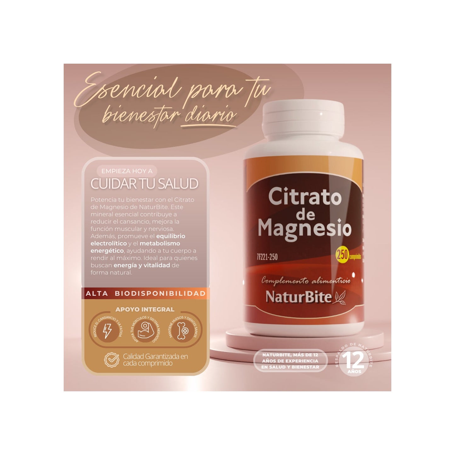Naturbite Citrato de Magnesio 60comp