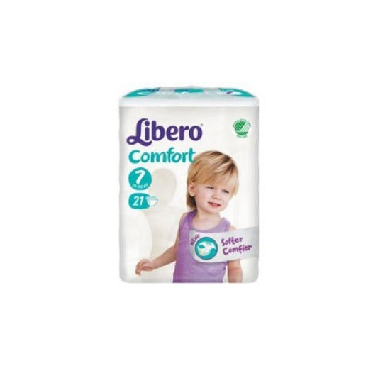 Libero Pañales Comfort Fit Talla 7 16-26Kg 21uds