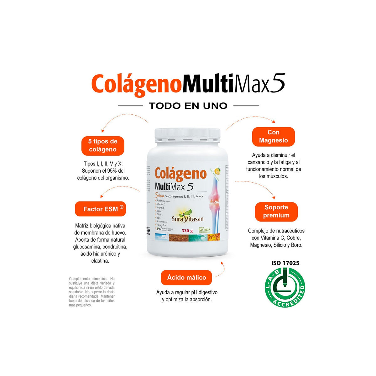 Sura Vitasan Colágeno Multi Max 5 330 g
