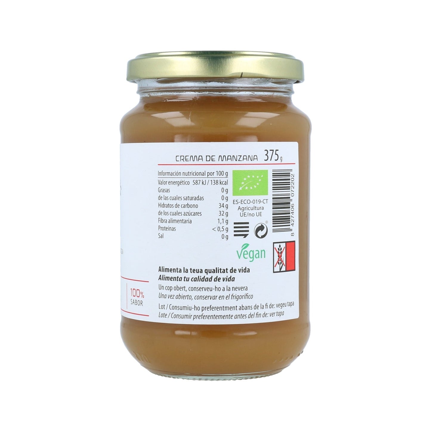 Cal Valls Mermelada Manzana Sin Azúcar Eco 370g