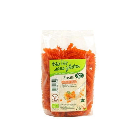 Ma Vie Sans Gluten Fusilli de Lenteja Roja Bio 250 g