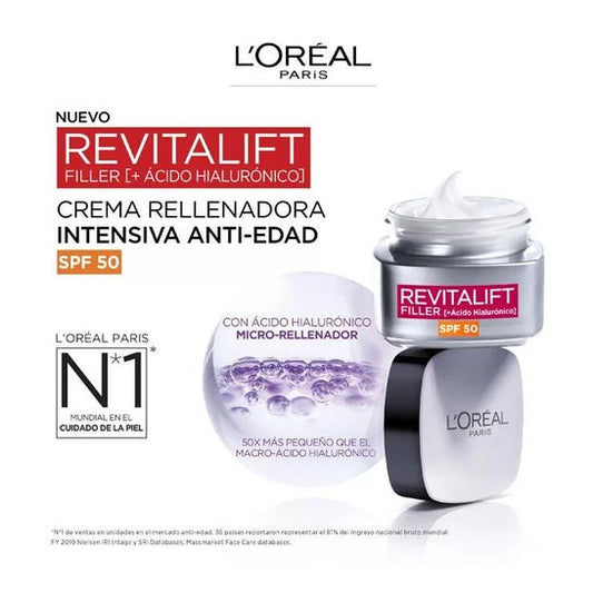 L'Oréal Paris Revitalift Filler Ácido Hialurónico SPF50 50ml