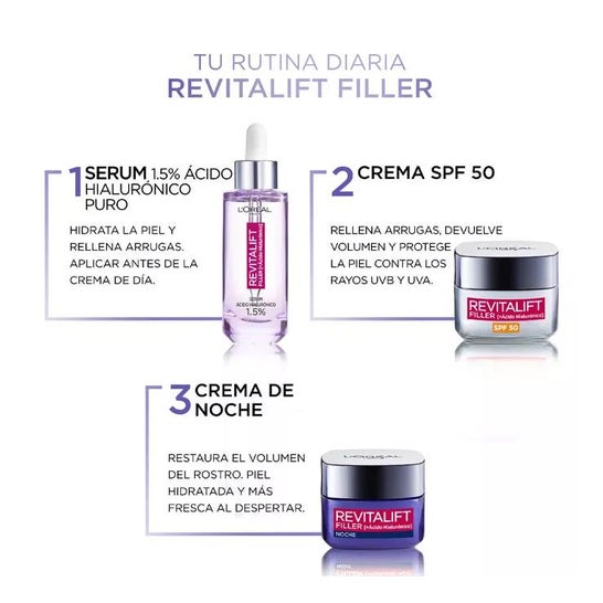 L'Oréal Paris Revitalift Filler Ácido Hialurónico SPF50 50ml