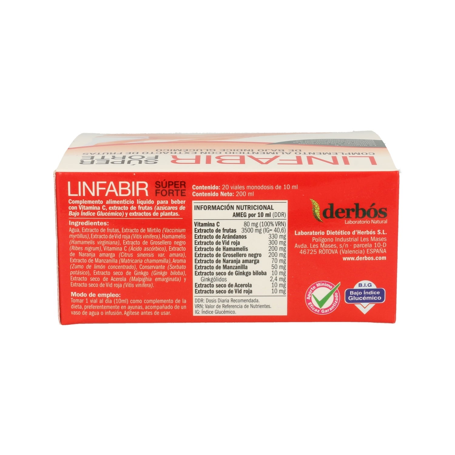 Derbos Linfabir Super Forte 20 viales