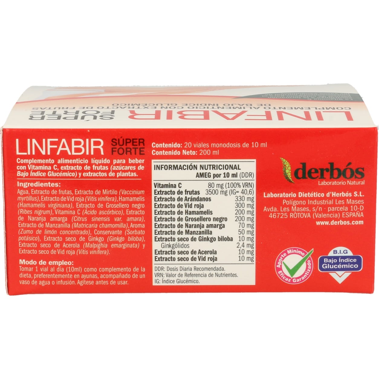 Derbos Linfabir Super Forte 20 viales