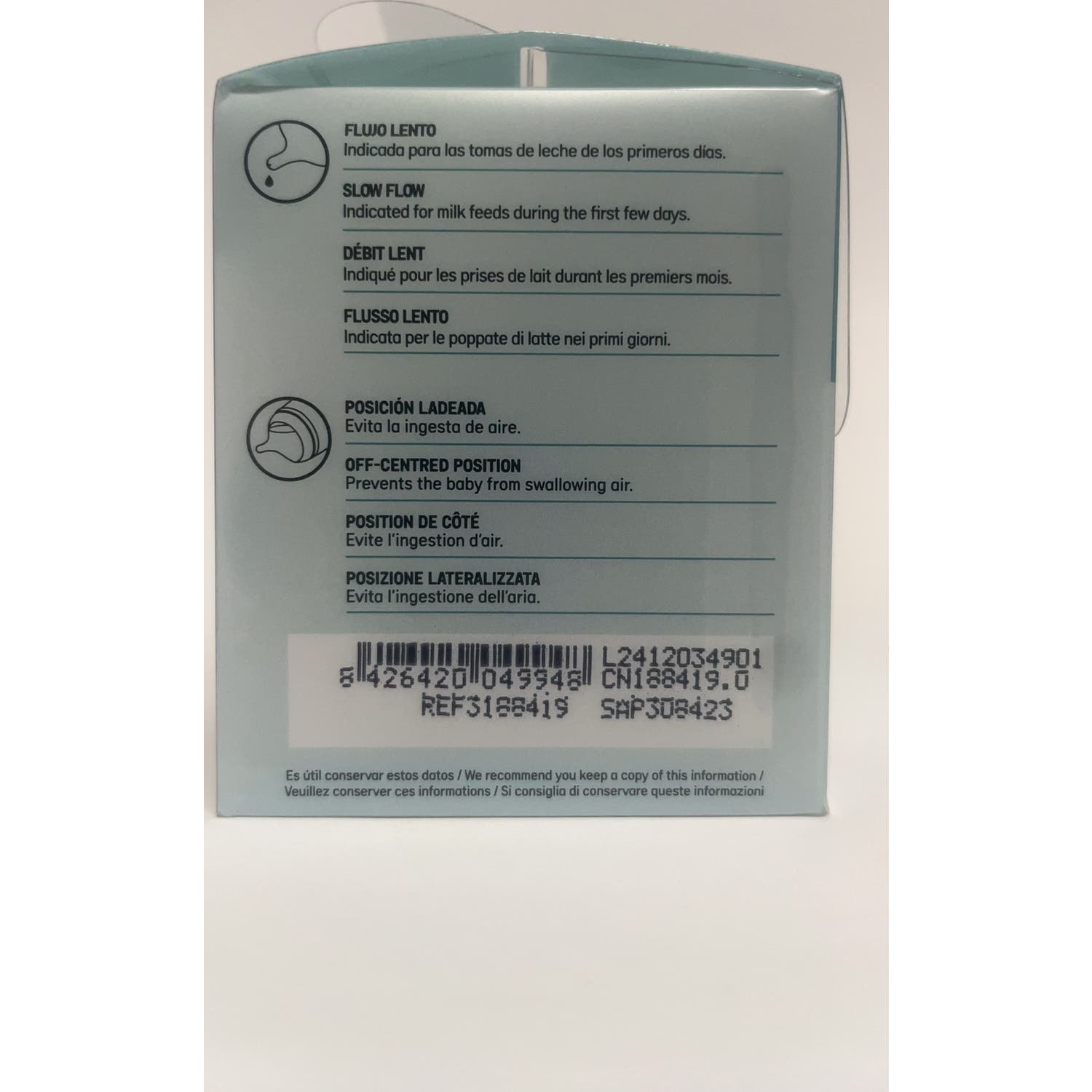 Suavinex Tetina Zero Zero Silicona Anticólicos Flujo Lento +0m 2uds