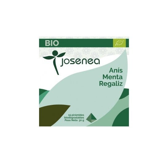 Josenea Anís Menta Regaliz BIO 15 pirámides en sobre
