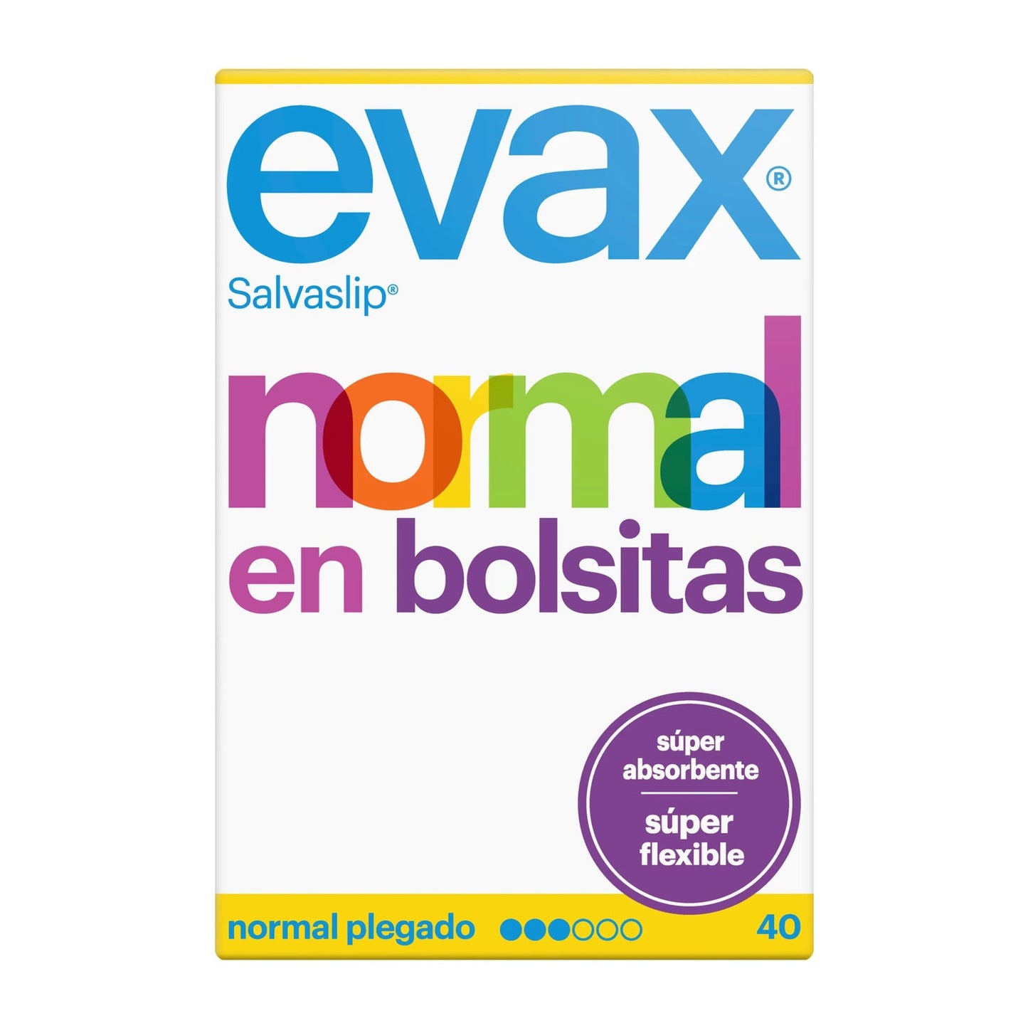 Evax Salvaslip Normal En Bolsitas Super Absorbente 40 Uds