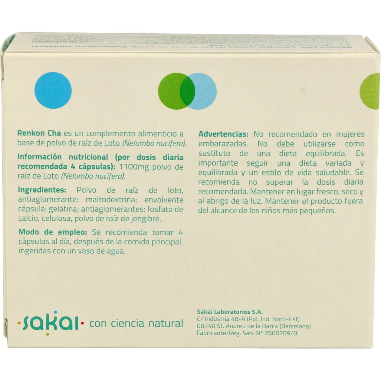 Sakai Renkon Cha (Raiz De Loto) 60cáps
