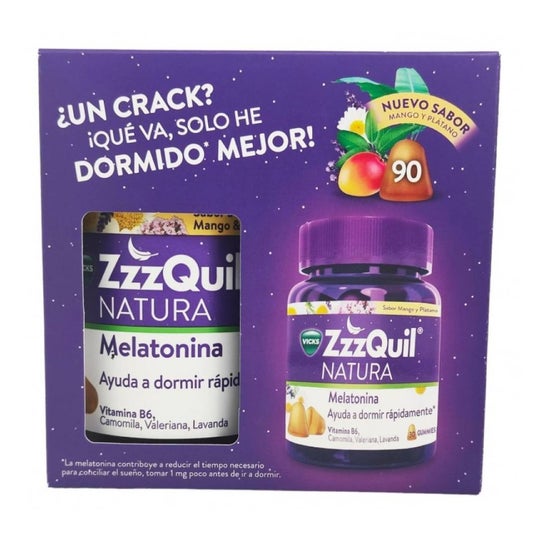 ZzzQuil Natura Gummies Mango y Banana 90uds