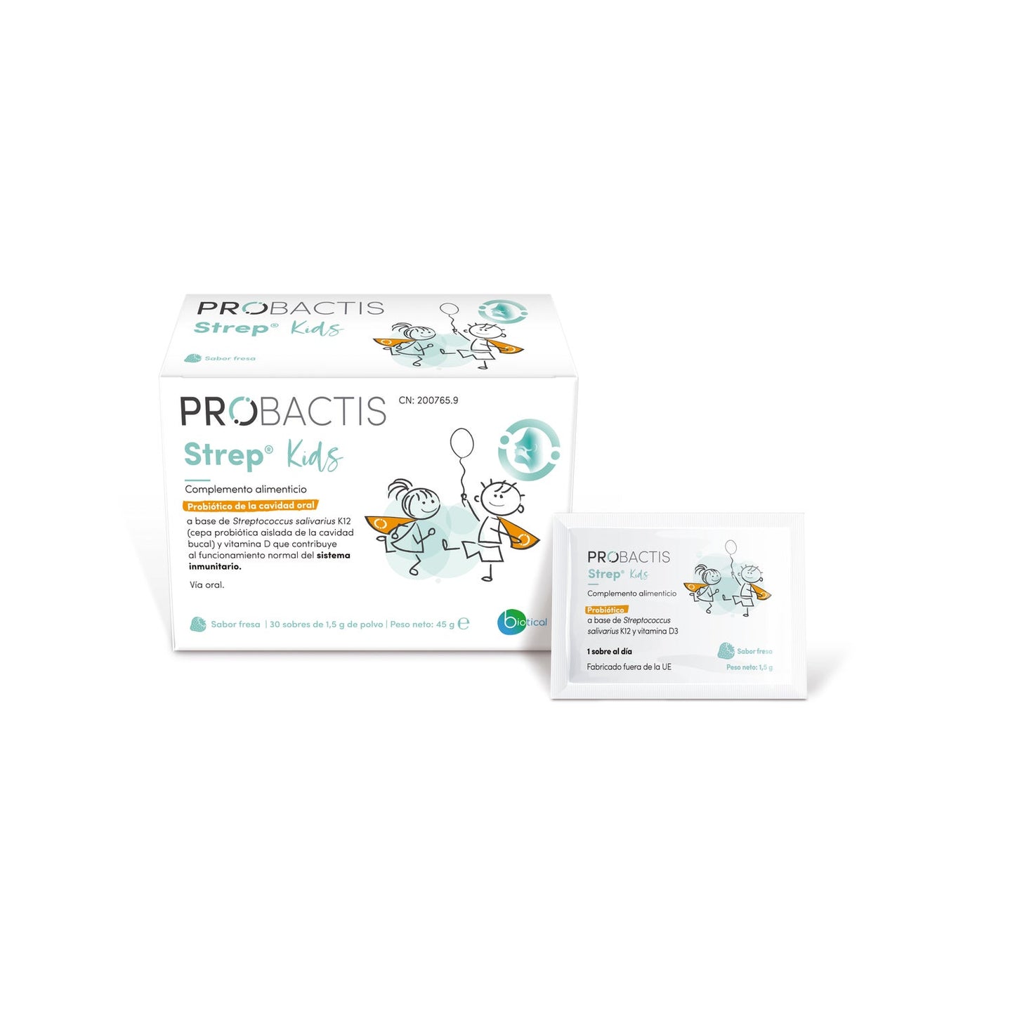 Probactis Strep Kids Fresa 30 sobres