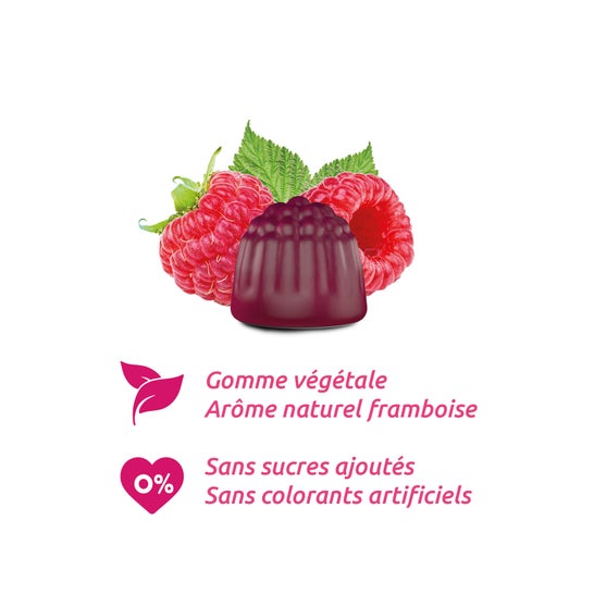 Mag 2 Magnesio + Vitamina B6 Frambuesa 45 gummies