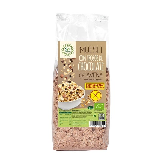 Solnatural Muesli Avena Chocolate sin Gluten Bio 425g