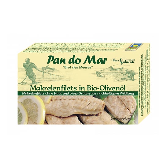 Pan Do Mar Caballa Filetes Oliva Bio Lata 120g