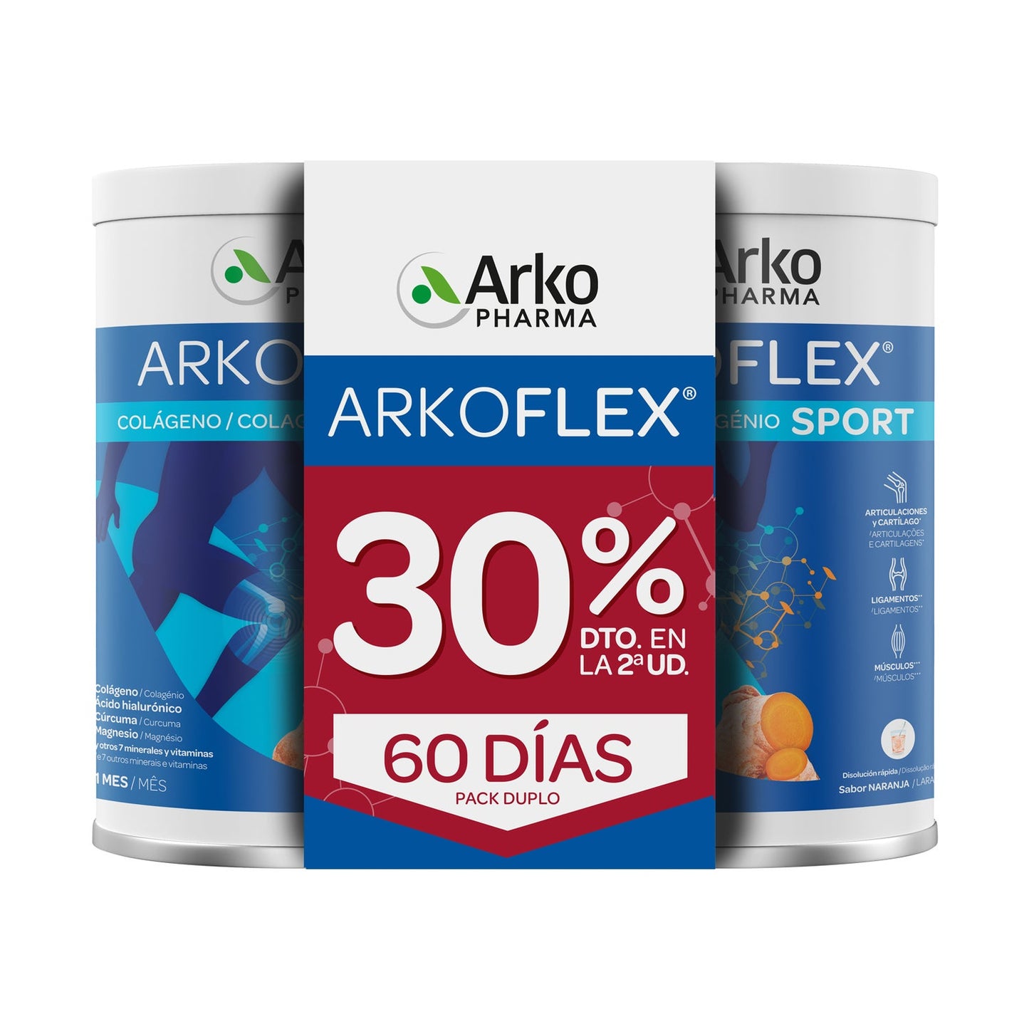Arkopharma Arkoflex Colágeno Sport Sabor Naranja 2x390g