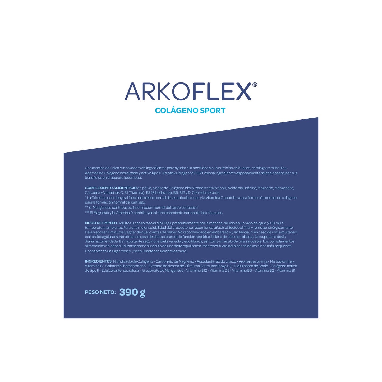 Arkopharma Arkoflex Colágeno Sport Sabor Naranja 2x390g