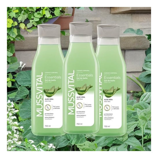 Mussvital Essentials Gel de Baño Aloe Vera 3x750ml