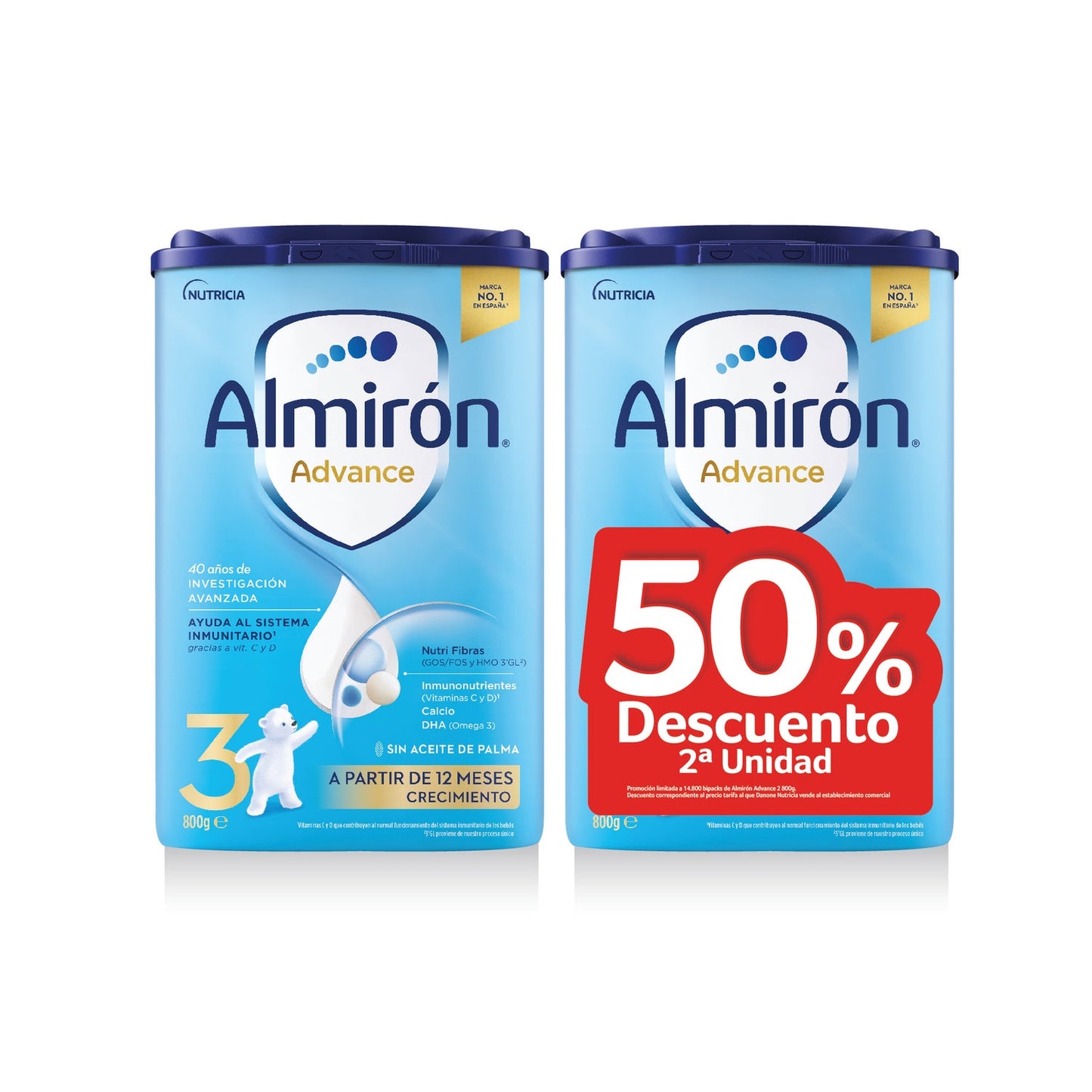 Almirón Advance 3 Leche de Crecimiento 2x800gr