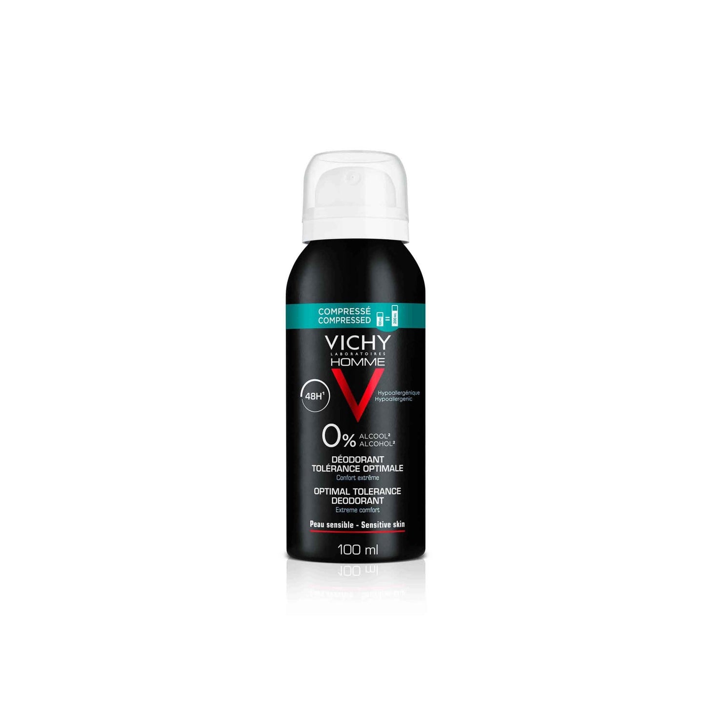 Vichy Homme Desodorante Tolerancia Óptima 48h Spray Comprimido 100ml