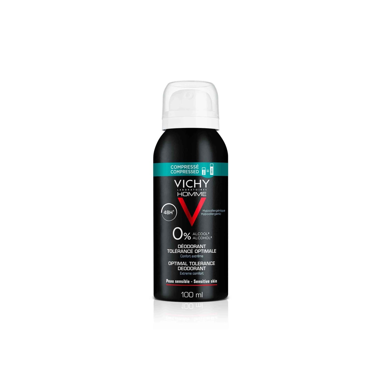 Vichy Homme Desodorante Tolerancia Óptima 48h Spray Comprimido 100ml