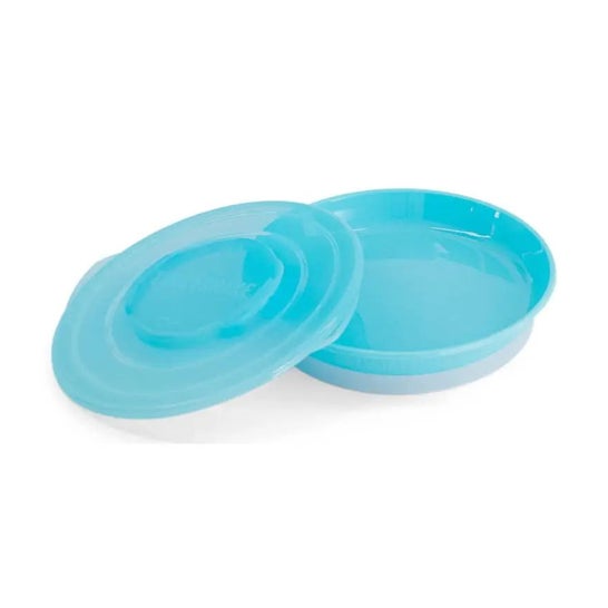 Twistshake Plato Pastel Azul +6 Meses 1ud