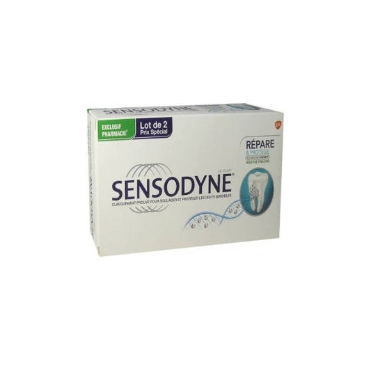 Sensodyne Dentifrice Répare Et Protège Menthe Fraîche 2 x 75Ml