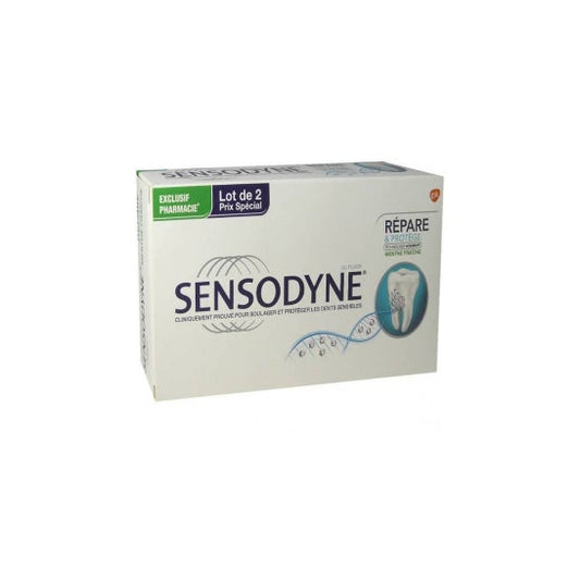 Sensodyne Dentifrice Répare Et Protège Menthe Fraîche 2 x 75Ml