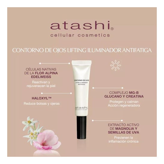 Atashi® Cellular Perfection Skin Sublime contorno de ojos lifting iluminador 15ml