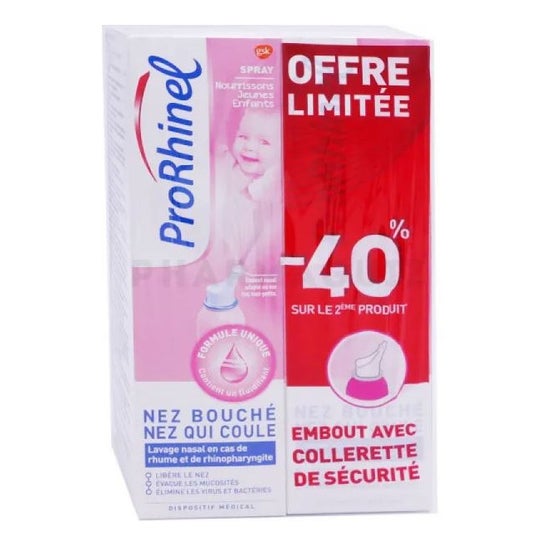 Prorhinel Nasal Spray Nasal Infants for Young Children Set de 2 x 100ml
