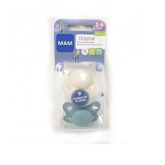 MAM Original Chupete Silicona 2-6 M Nature 2 uds