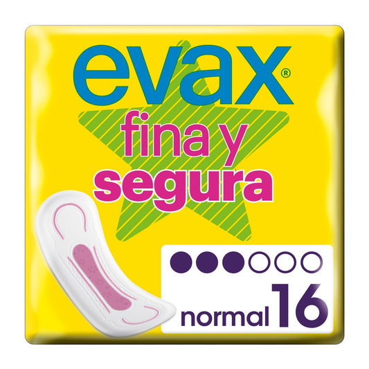 Evax Compresa Fina-segura Sin Alas 16 UDS