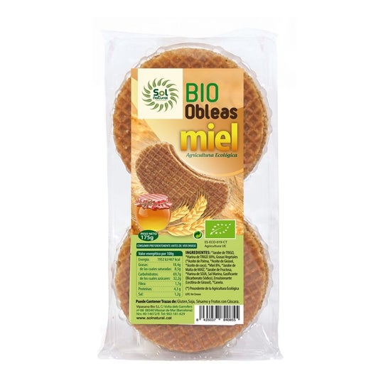 Solnatural Oblea con Miel Bio 175g