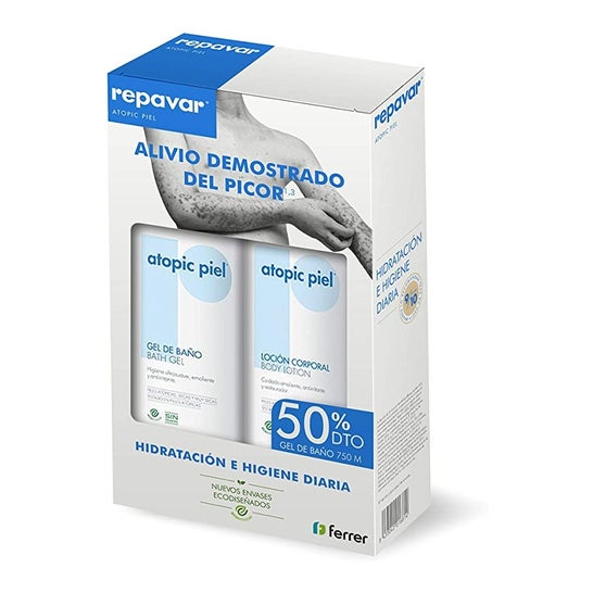 Repavar Atopic Piel Gel de Baño + Loción Corporal