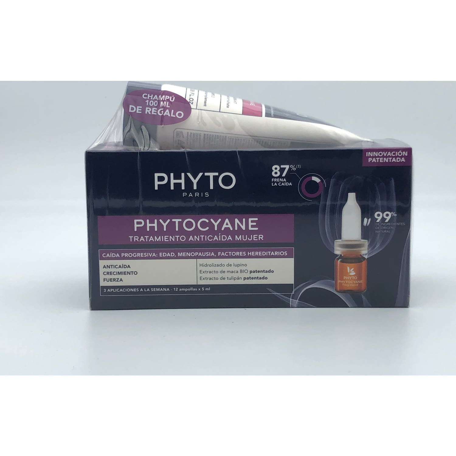 Phytocyane Kit Anticaída Progresiva Mujer 12 ampollas + Champú 100ml