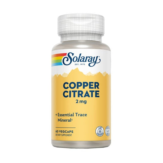 Solaray Cobre Citrato 2mg 60caps