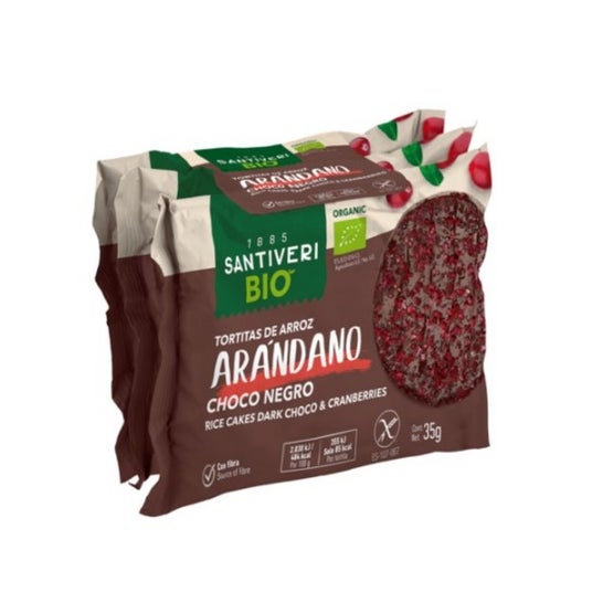 Santiveri Tortitas de Arroz y Arándanos con Choco Negro 3x35g