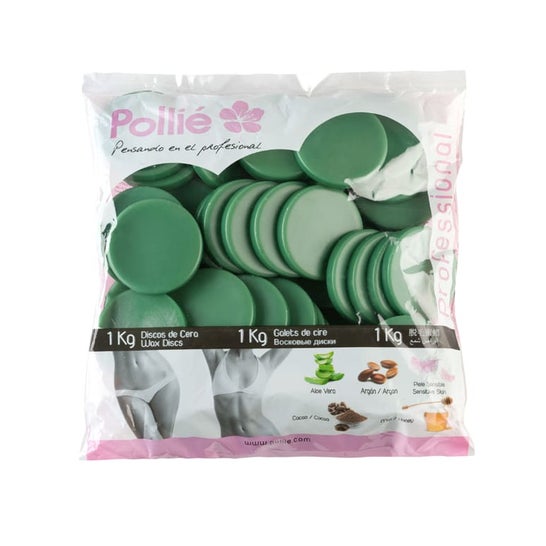 Eurostil Pollié Discos Cera Caliente Aloe Vera 1000 g