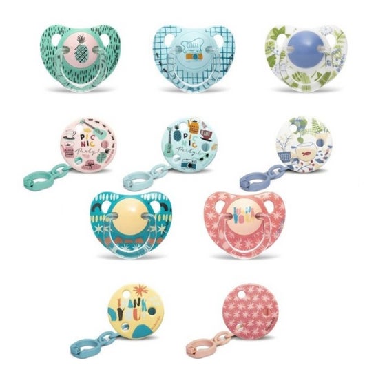 Suavinex Pack Chupete Anatómico Silicona 6-18m 1 ud + Sujetachupetes 1ud