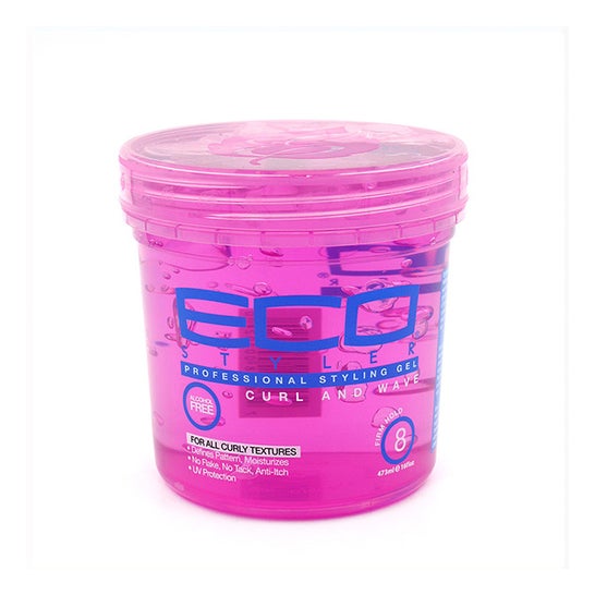 Eco Styler Curl Wave Gel Fijador Rosa Sin Alcohol Fuerte 473ml