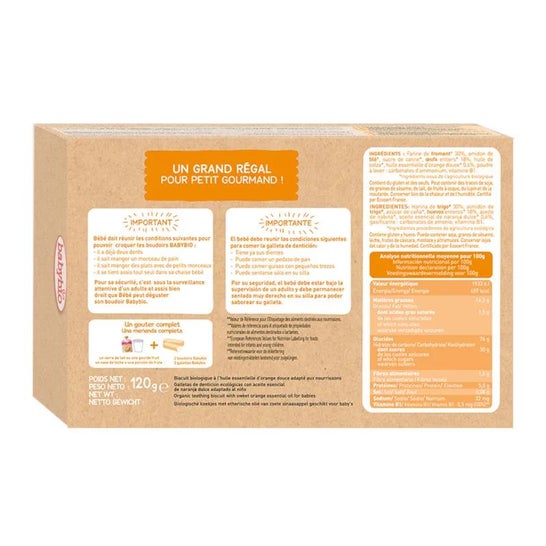 BabyBio Galletas Petits Boudoirs 120g